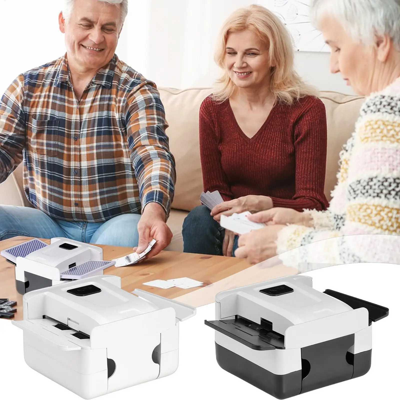 

Машина для перемешивания, настольный аксессуар для карт, тихая электрическая машина для перемешивания для вечеринки, рабочего места, домашнего собрания, турнира, семьи