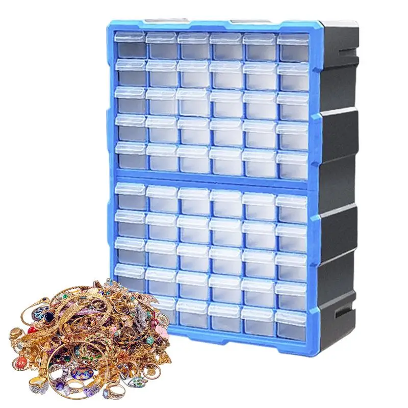 60-grid Drawer Parts Storage Box Screw Classification Component Box Hardware Crafts For Garage Organization Multiple Compartment