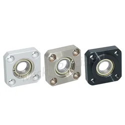 Inlay Retaining Ring Type Square Flange Bearing with Housing Bearing seat assembly Aluminum Carbon Steel Nickel diameter 3-50mm