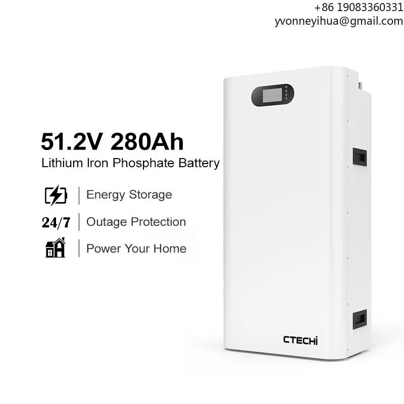 48V 51.2V 100Ah 280Ah Grade A LiFePo4 Lithium Ion Battery Power Wall 5KWh 15KWh Wall Mounted Home Solar Energy Storage Battery