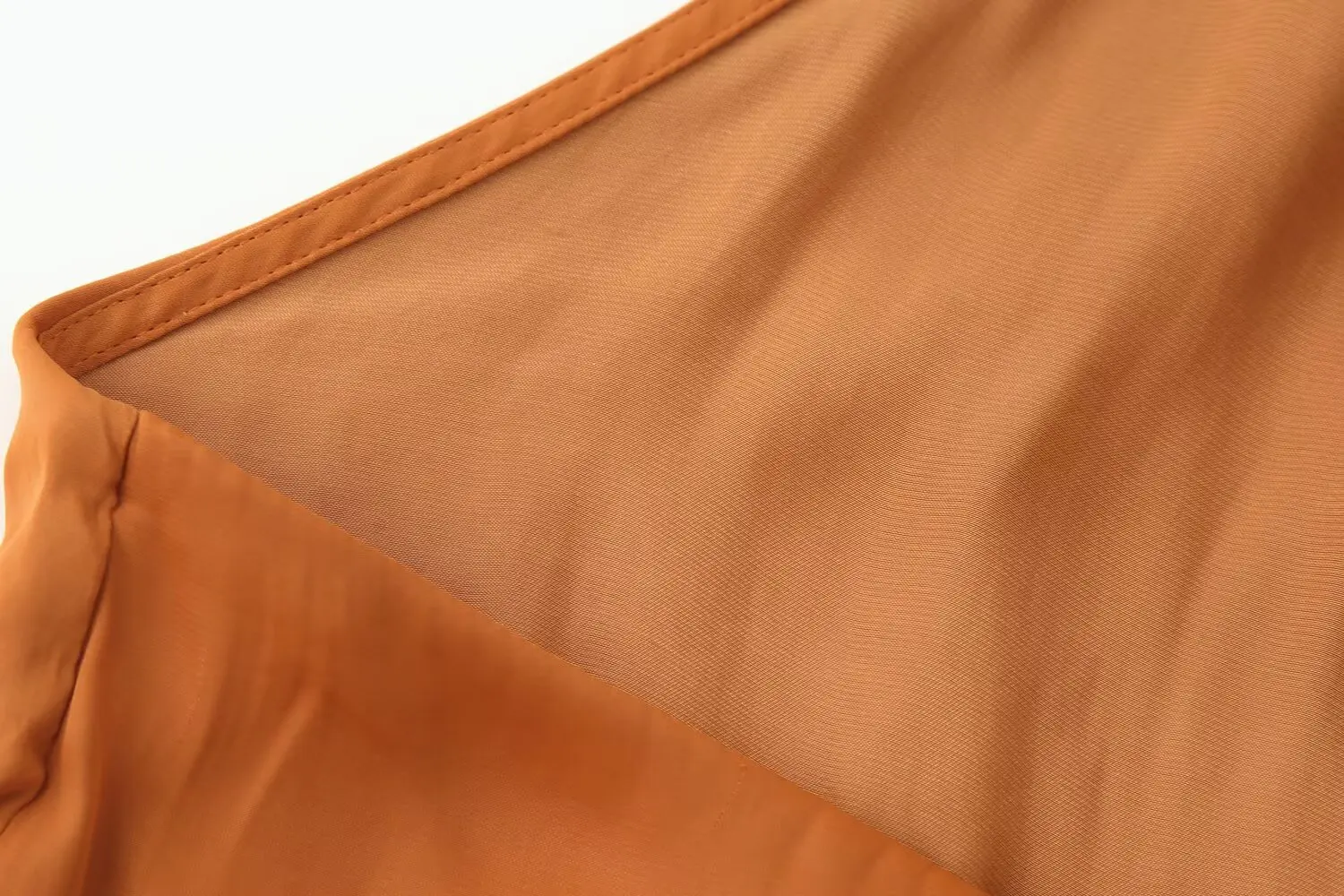 Nlzgmsj 2026 Sommer Damen Orange Neckholder-Bluse Ärmellos mit Überkreuz-Drapierung Rückenfreies Crop-Top – Detail 8