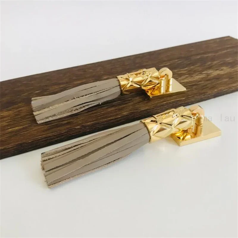 New Tassel Zinc Alloy Handles Drawer Metal Leather Knob Handle Furniture Cabinet Door Knobs Wardrobe Lattice Pulls