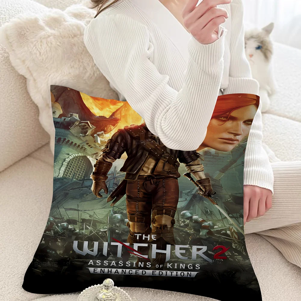 Hot-The-W-Witcher-Game Cushion Cover Car Throw Pillow Case For Sofa Car Christmas Gift 40x40cm 45x45cm