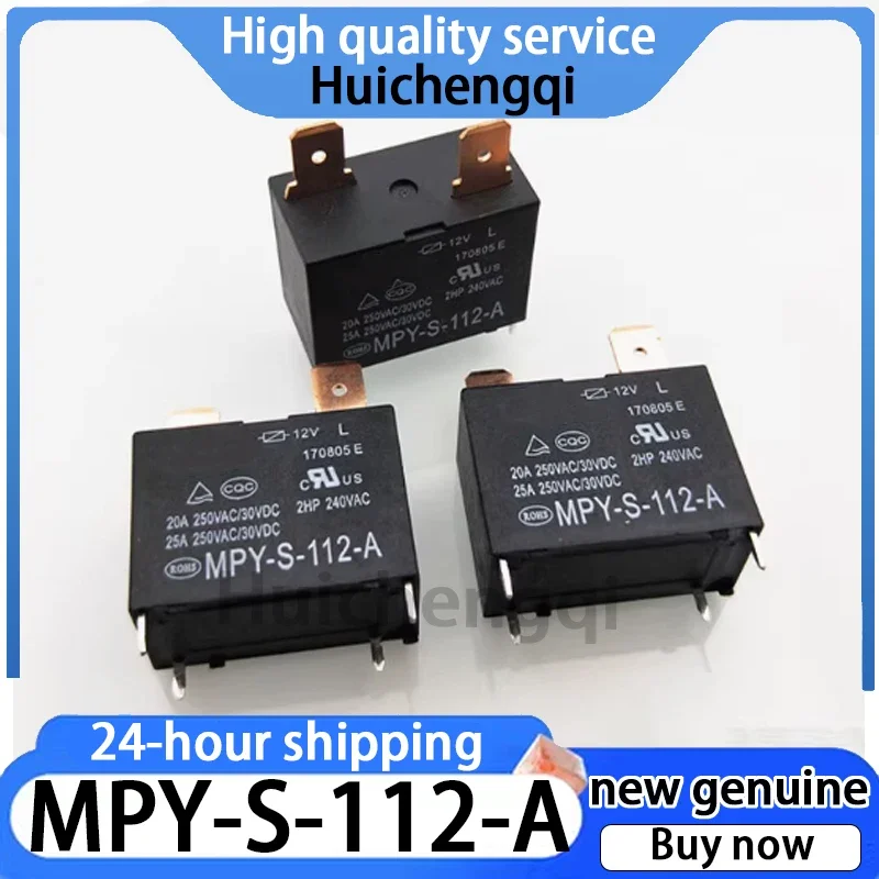 1PCS Genuine MPY-S-112-A Air Conditioning Water Heater Motherboard Relay 4-pin 25A