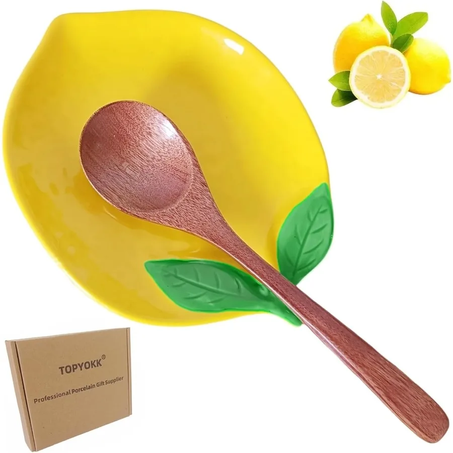

Cute Ceramic Spoon Rest and Holder for Stove Top Lemon Shaped Coffee and kitchen Spoon Rest and Holder for Kitchen Counter Stov