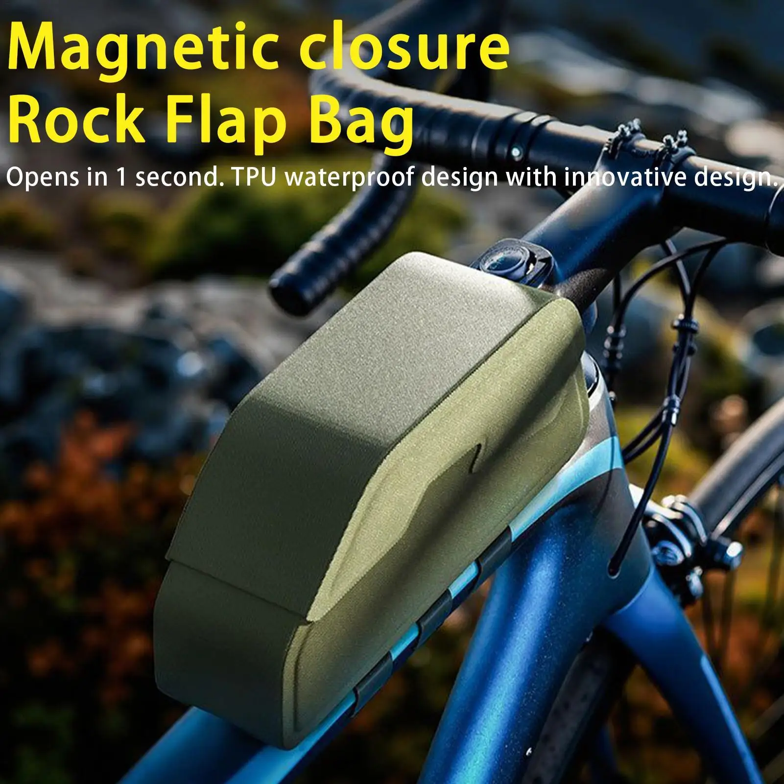 

Bike Frame Bag with Magnetic cover Road Bike Top Tube Bag Waterproof cycling Front Tube flap Pouch Mountain Road bike accessorie