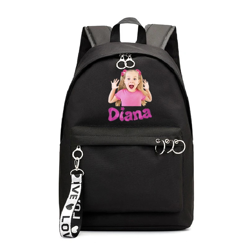 Diana e Roma Show Zaino Nuovo stile Cartoon Kids Borsa per bambini Zaino per ragazzi e ragazze Zaino a tracolla