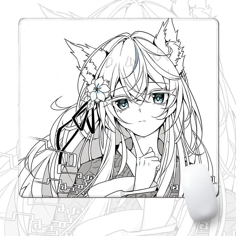 INS милый стеклянный коврик для мыши для девочек, гладкий закаленный коврик для клавиатуры, улучшенный игровой коврик для киберспорта, аксессуары, настраиваемый узор ﻿