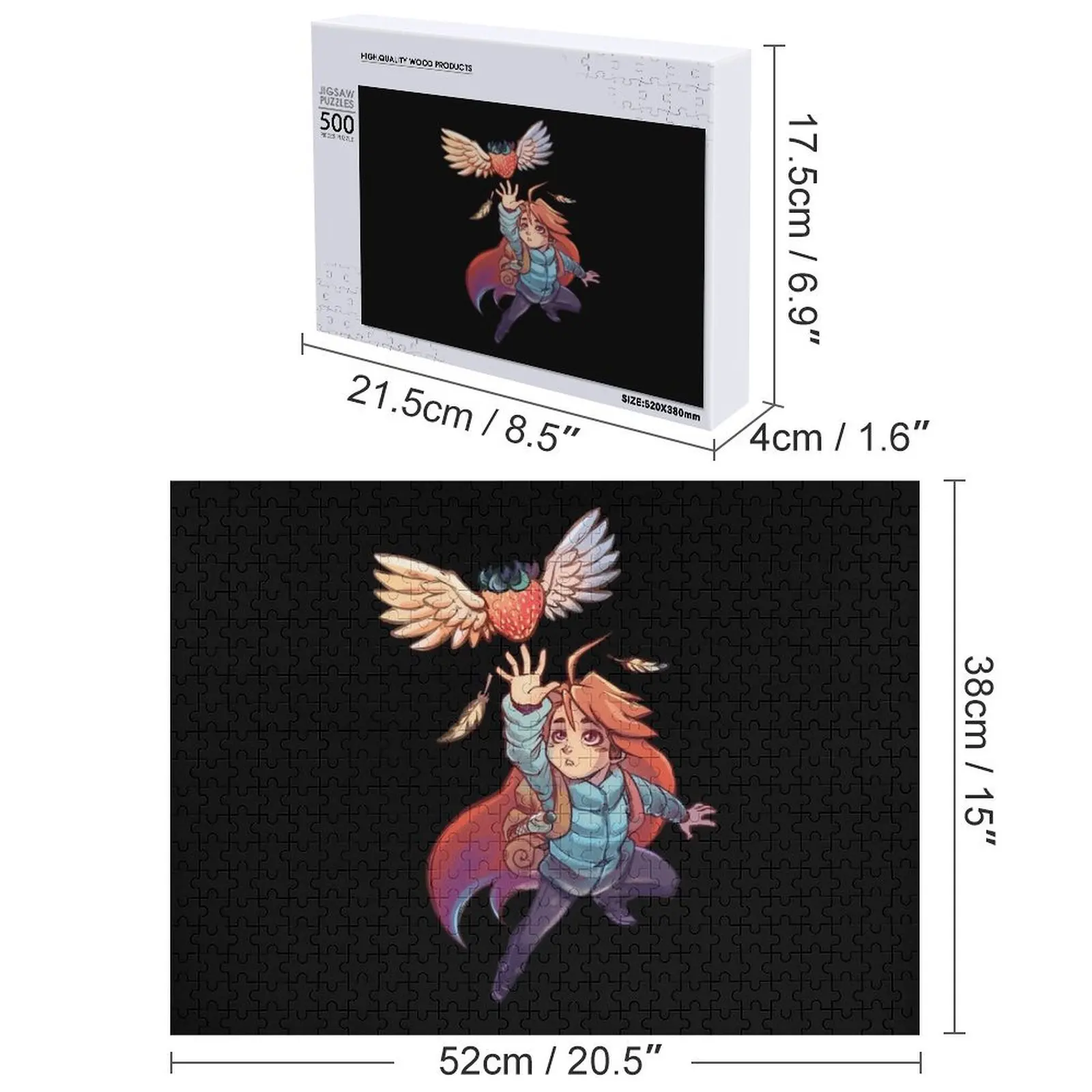 Madeline & Strawberry - Celeste Puzzle Drewniane z Własnym Zdjęciem, Puzzle Zwierzęce