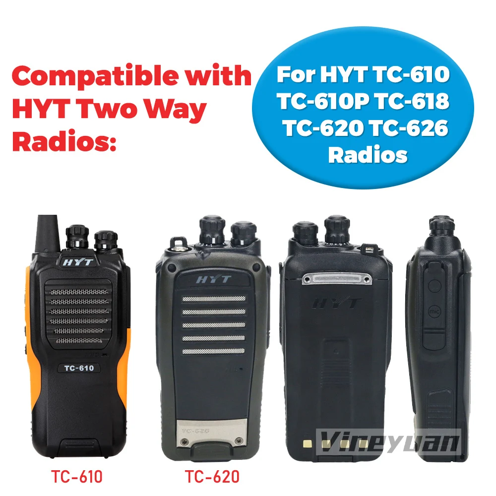 BL2001 7.4V 2000mAh Hytera Replacement Li-ion Battery for HYT TC-610 TC-610S TC-610P TC-618 TC-620 TC-626 Two Way Radios Battery