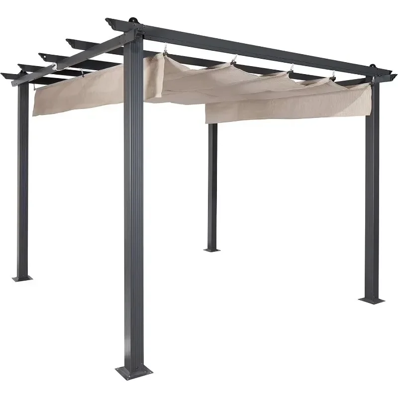 Coolaroo Aurora Pergola Backyard or Patio Shade Gazebo, Light Filtering 90% UV Blocking Easy to assemble