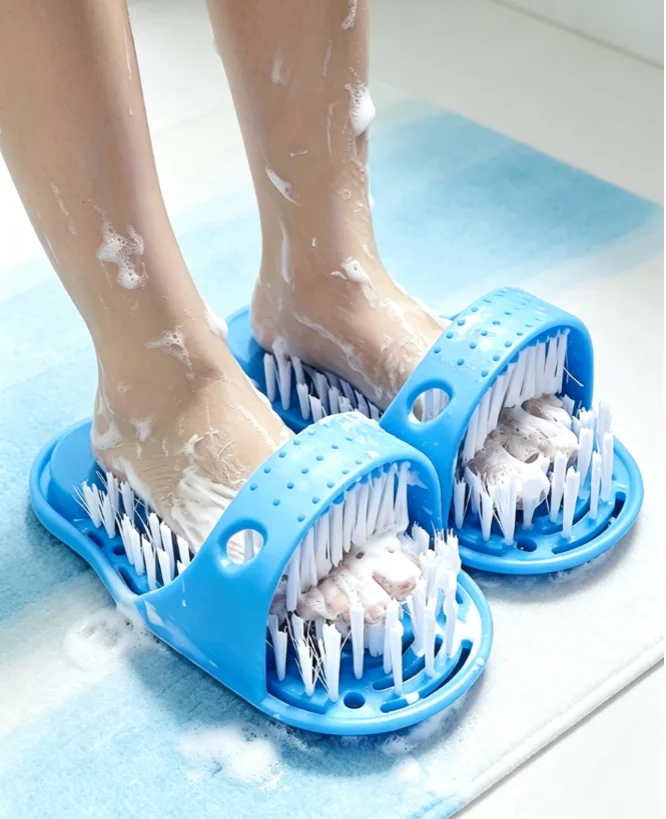 Foot scrubber slippers massage device - Suitable for both men and women, anti-slip exfoliating brush, durable foot scrubber view 6