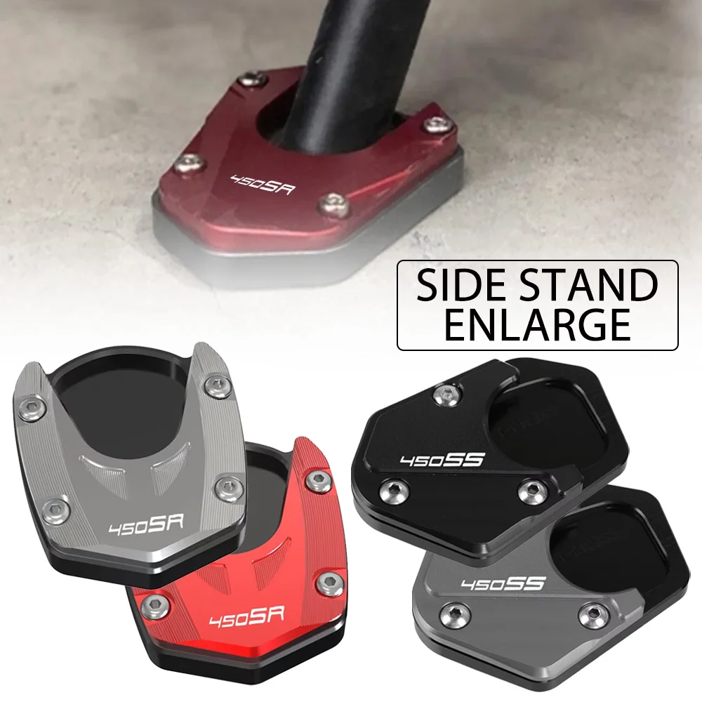 

FOR CFMOTO 450SR 450SS 450NK 450 SR SS NK 2022 2023 2024 Side Stand Enlarger Sled Sidestand Kickstand Foot Pads Motorcycle Parts
