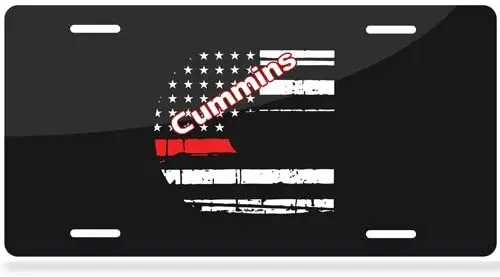 Fairyshop Metal License Plate Cummins Funny Front License Plate Auto Tag Aluminum Signs for Car Decoration,Garage Man Cave sign