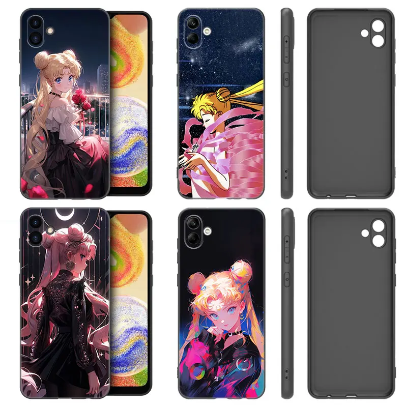 Japan Cartoon Sailor Moom Phone Case For Samsung Galaxy A01 A03 Core A04 E A02 A05 A10 A20 A21 A30 A50 S A6 A8 Plus A7 2018