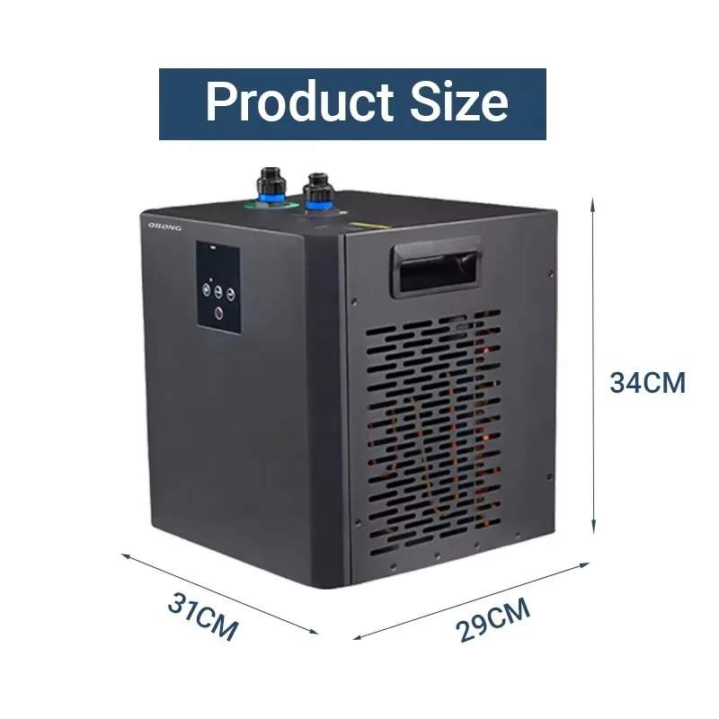 1/3hp Water Chiller For Bath Aquarium 300-500L Fish Tank Refrigerator Air Conditioner Pump For Fish Aquarium Water Cooled