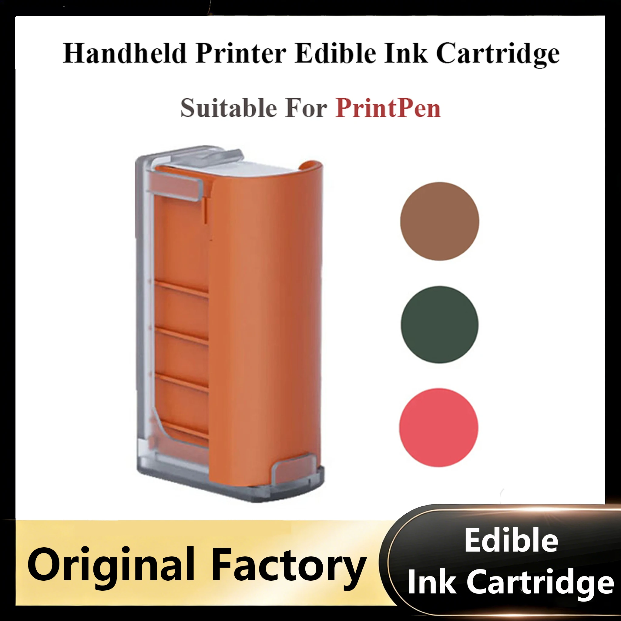EVEBOT Ink Cartridge for PrintPen / Smart Portable Handheld Inkjet Printer Replaceable Edible Ink Cartridge Printing on Coffee