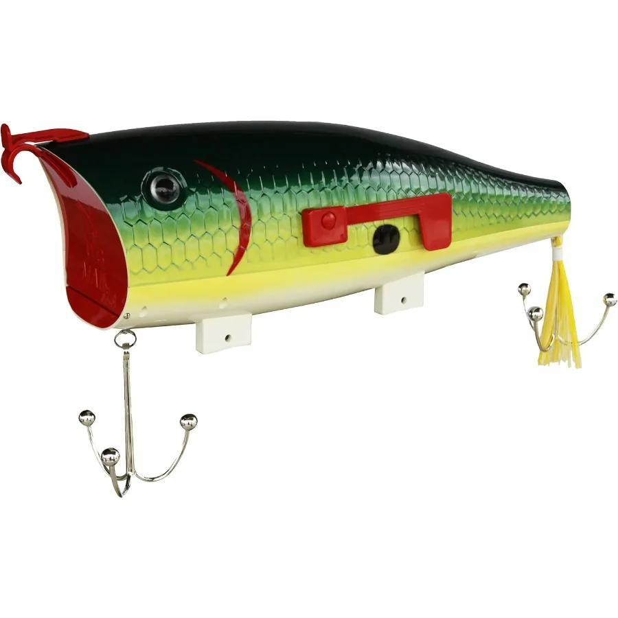 

Green Shad Fishing Lure Mailbox for Outside of Residential Home Rural Mailbox Constructed of Metal with a Plastic Overmold UV R