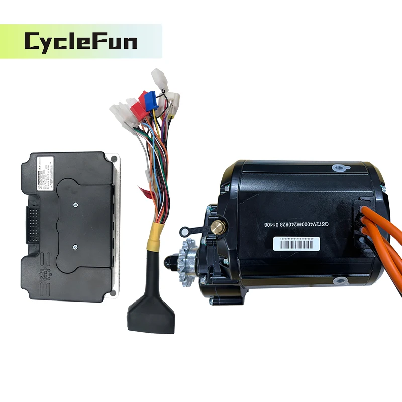 QS138 90H V3 Water Cooling Mid-Drive Motor 4000w PMSM with ND72680 Fardriver Controller Conversion Kits