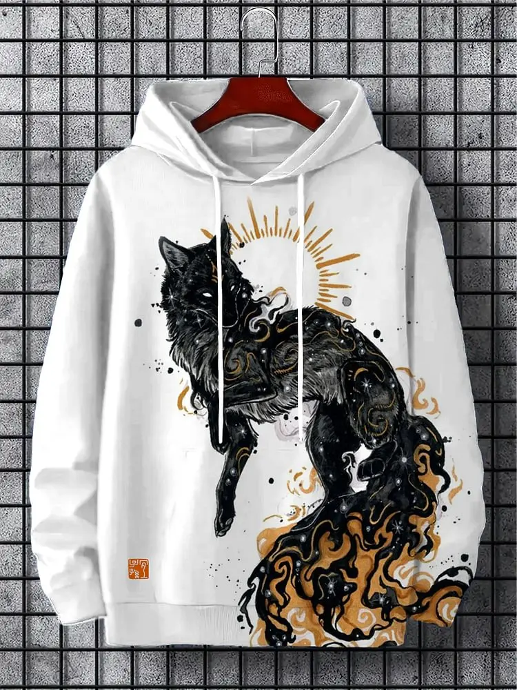 2024 Autumn and Winter Anime Men\'s Hoodie Art Leisure Sports Daily Sweatshirt Hoodie Printed Pattern New Autumn and Winter