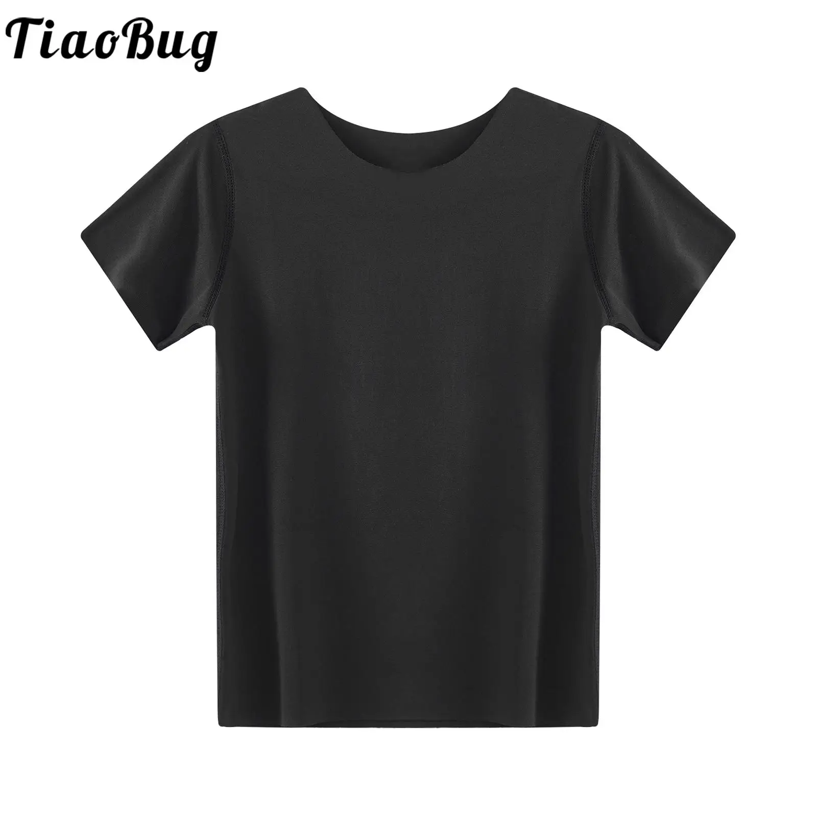 

Summer 2023 Kids Boys Girls Soft Seamless T-shirt Casual Solid Color Breathable Short Sleeve Tops for Sports Workout Exercise