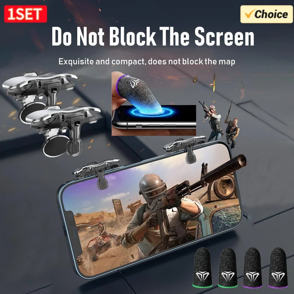 1 paar X8 Handy-Spiel Trigger Für PUBG Telefon Gaming 6 Finger Trigger für 4-13mm Dicke empfindliche Schießen Telefon Spiel Trigger L1