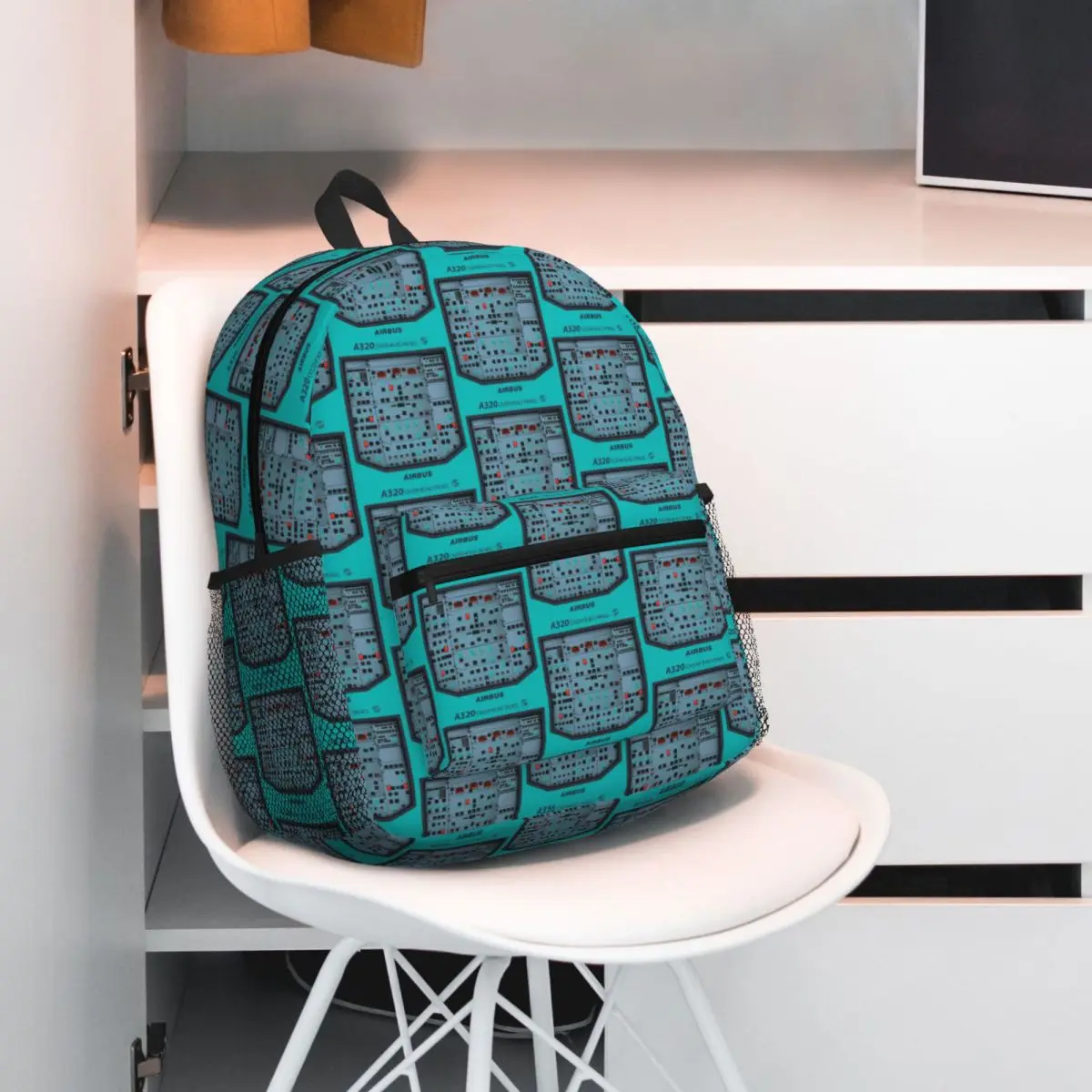 AIRBUS A320 OVERHEAD PANEL Backpack Daypack Large Capacity Boys Girls BookBag School Bag Shoulder Bags for Men Women