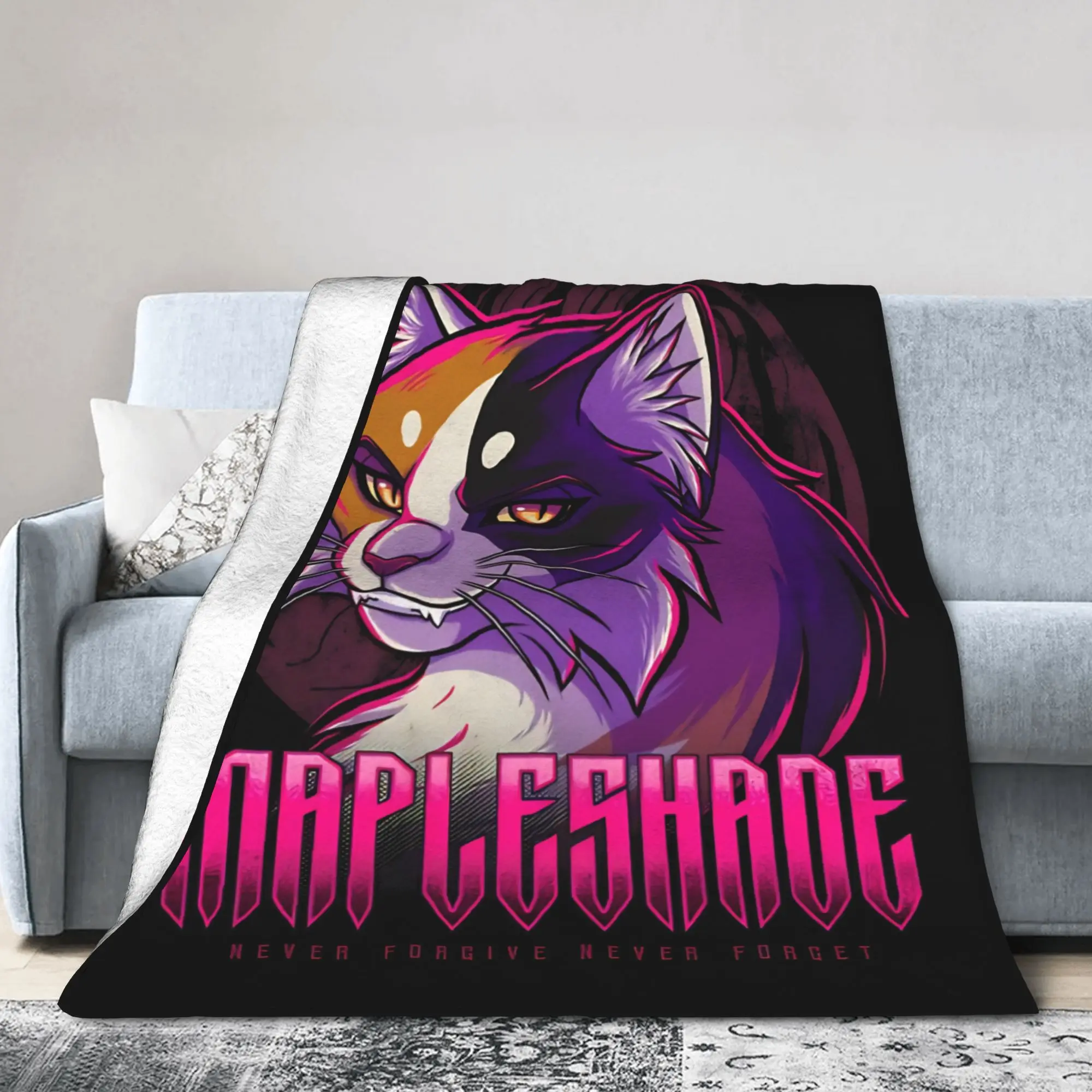 Mapleshade Cats Thunder-Clan Flannel Throw Blankets Warriors FireStar Home Knitted Blanket Car Ultra-Soft Multifunction Throws