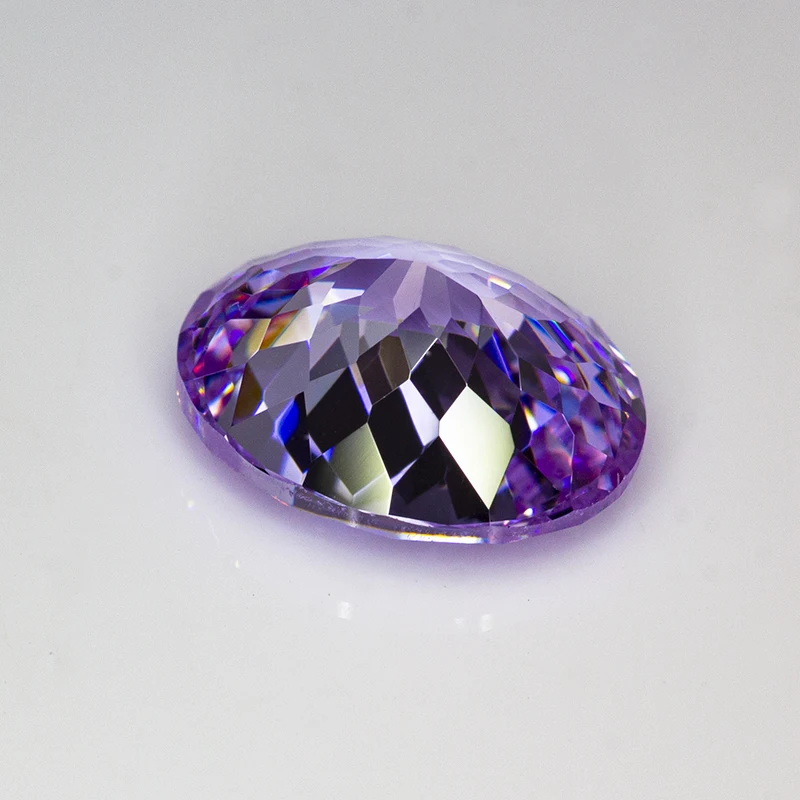 Fancy Purple Blue Oval 100 taglio sfaccettato Cubic Zirconia Lab zircone CZ 4K taglio 5A + qualità per la creazione di gioielli