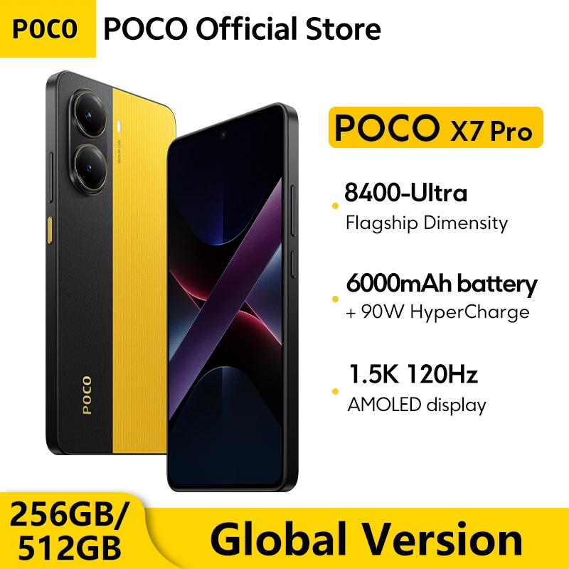 Global Version POCO X7 Pro Cellphone 256GB 512GB Dimensity 8400