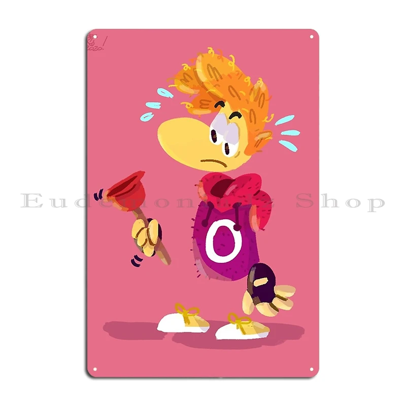 Rayman Legends علامات معدنية جدار ديكور جدار جدارية سينما تصميم Ales Mansay مع ملصقات لافتة من القصدير lum