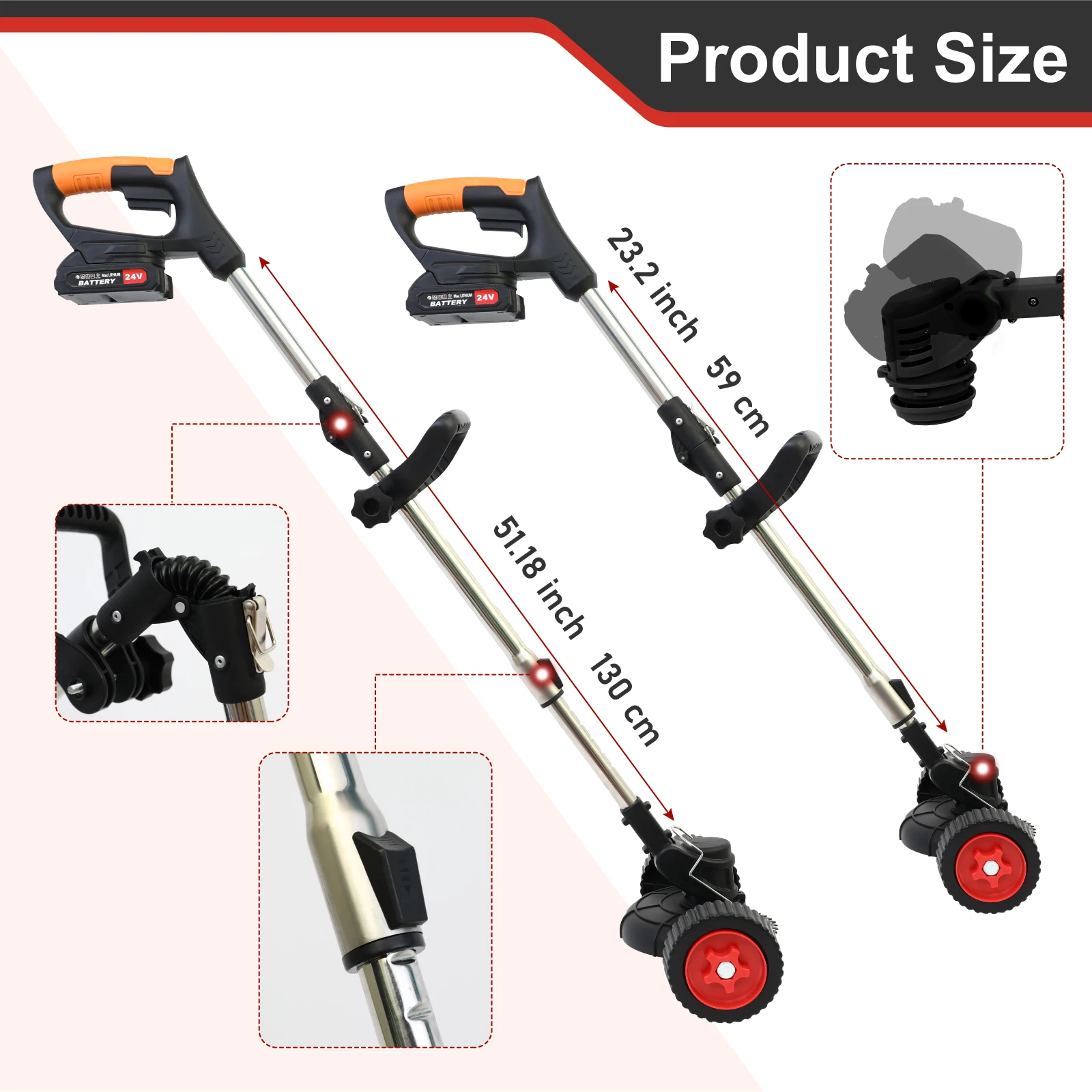 جزازة عشب كهربائية لاسلكية، أد - مراجعة Brushless Cordless Grass Trimmer 21V وسعره
