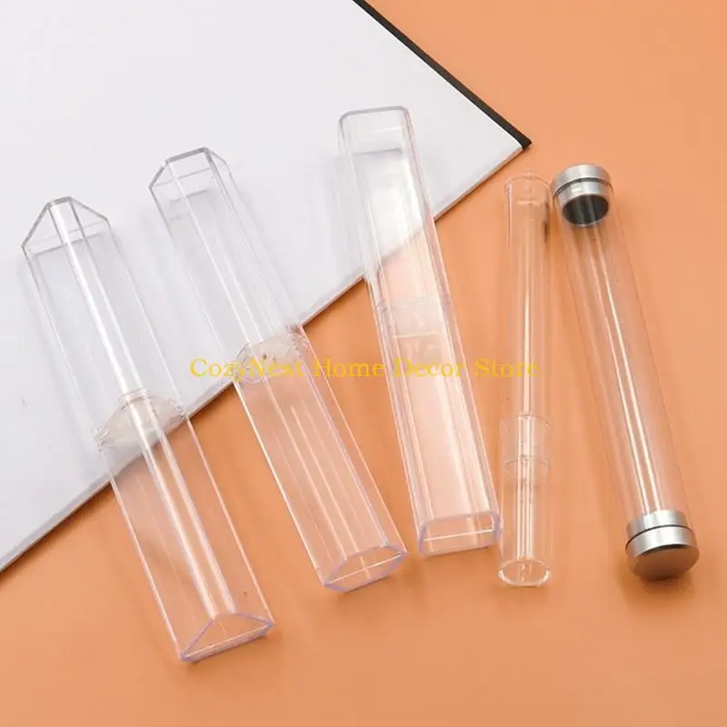 92MF Travel Small Box Portable Tin Holder Container for Tweezers Cylinder/Triangle-