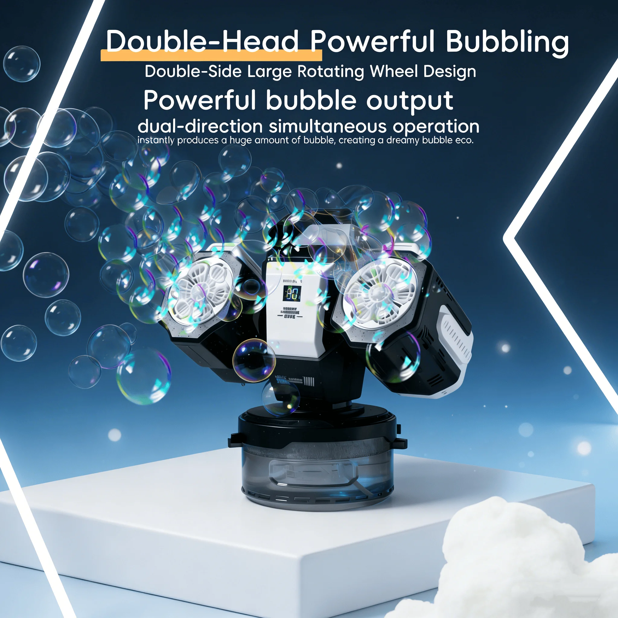 Rotating RGB Bubble Machine 7
