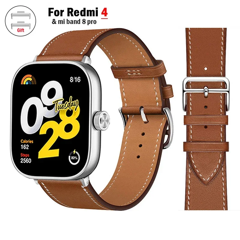 Leather watch strap for Redmi watch 4 straps Smart WristBand Accessories Bracelet Watchband correa for xiaomi mi band 8 pro Belt