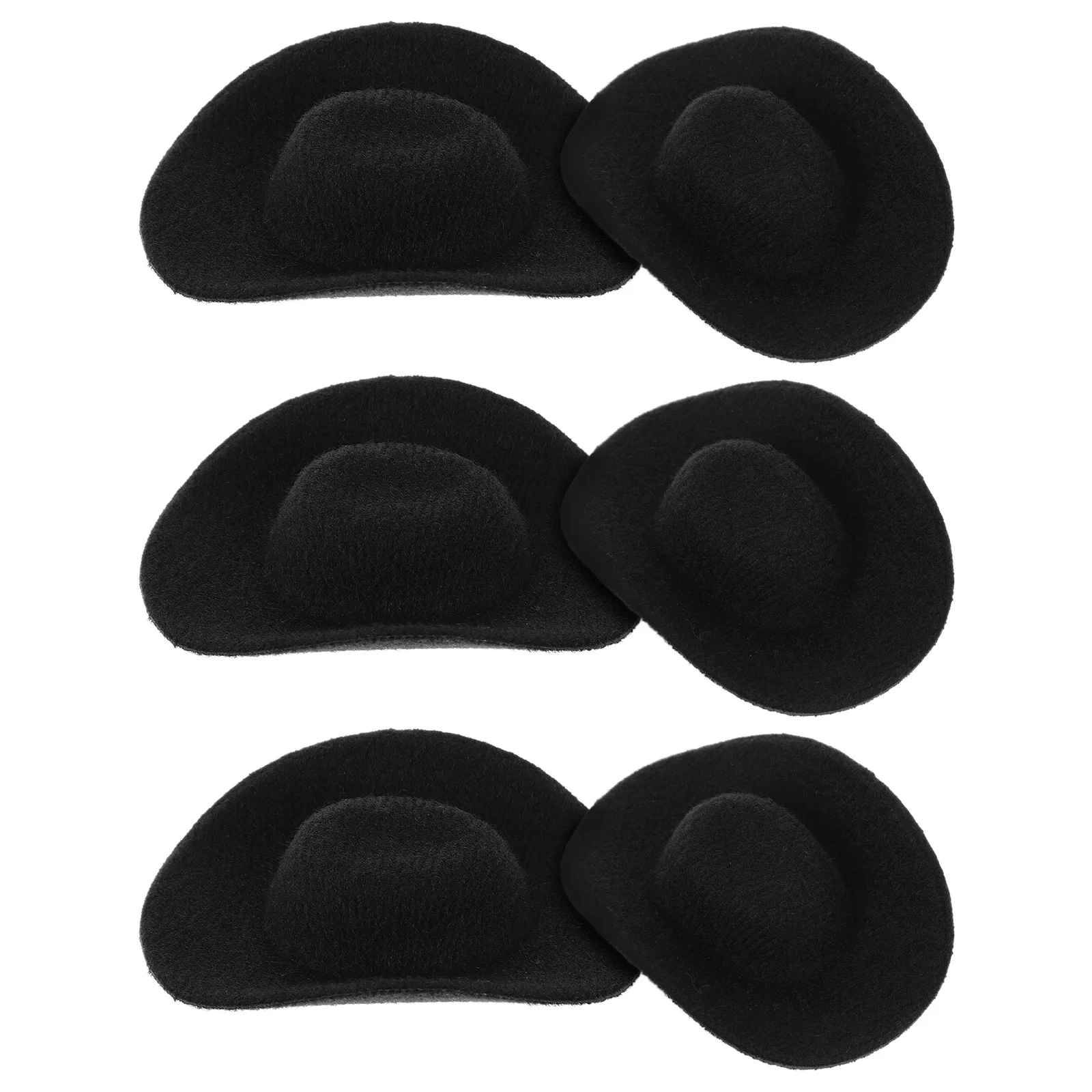 

6 Pcs Hat Toy Mini Top Cloth Hats Small Cowboy for Crafts Eva Halloween Party DIY Felt Formal