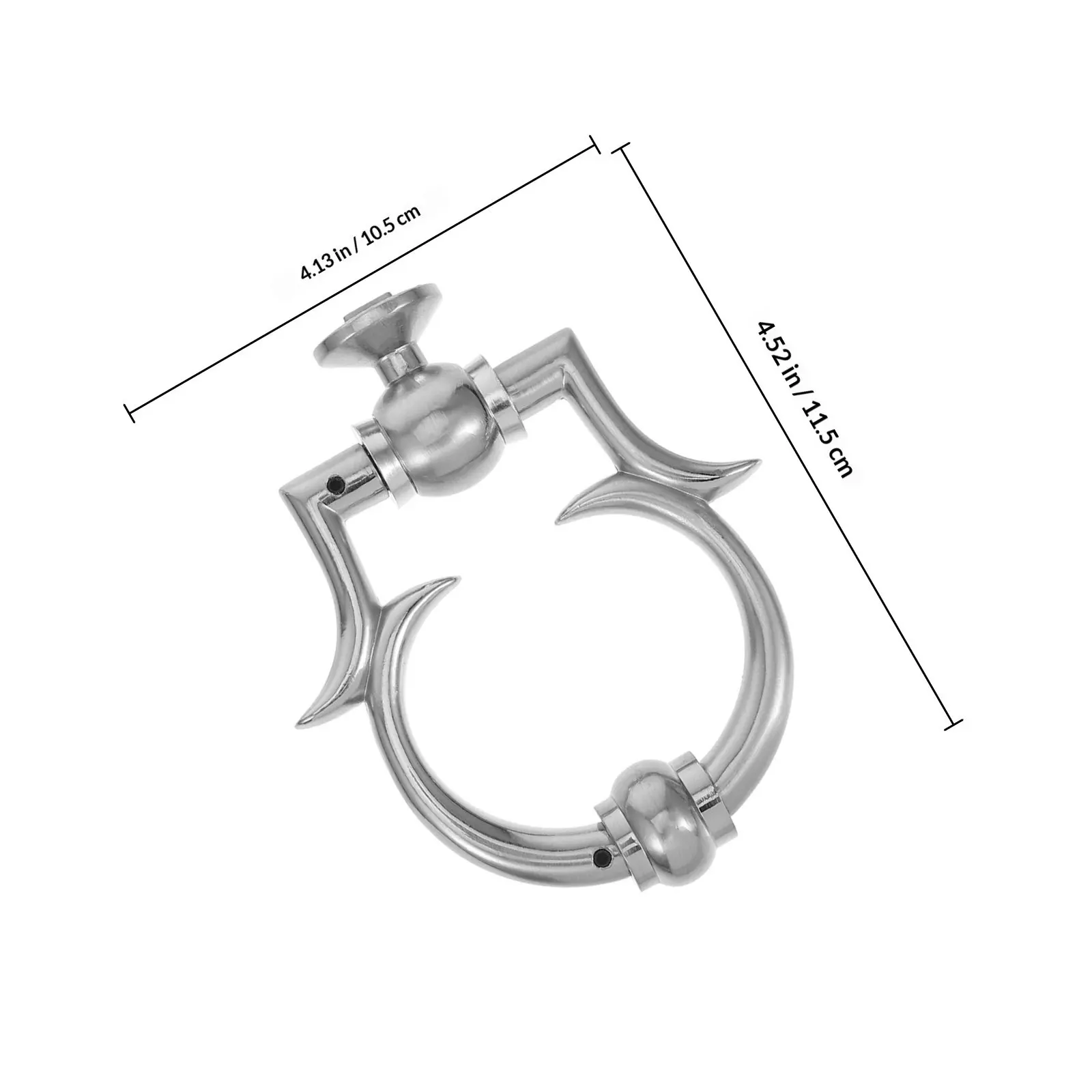 1Set Elegant European Door Knocker Ring Simple Design Clear Audible Sound Door Knocking Handle for Exterior Home Entrance Decor