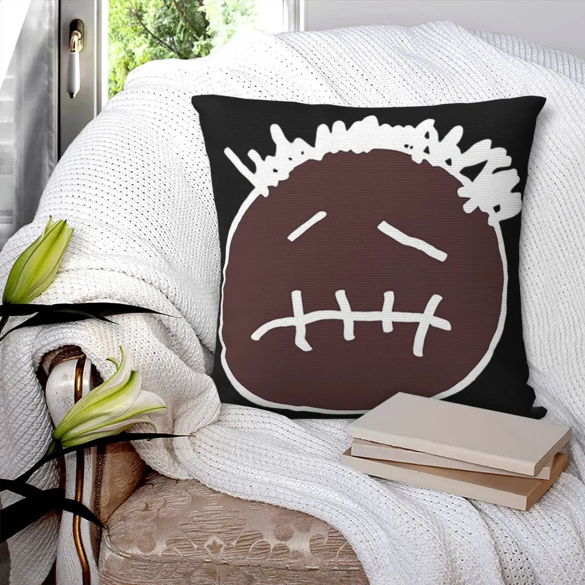 Travis Scott Cactus Jack La Flame Square Pillowcase Pillow Cover Polyester Cushion Decor Comfort Throw Pillow for Home Bedroom