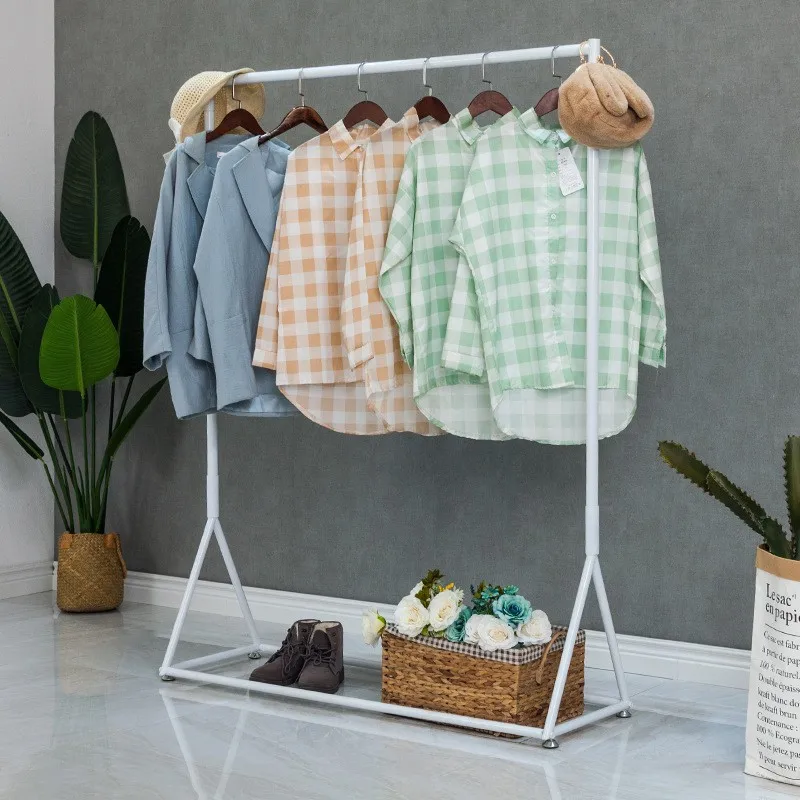 Custom Hot Selling Clothing Store Display Rack Hanging Clothes Rack Clothing Rack Floor Standing Men's and Women's Clothing Stor