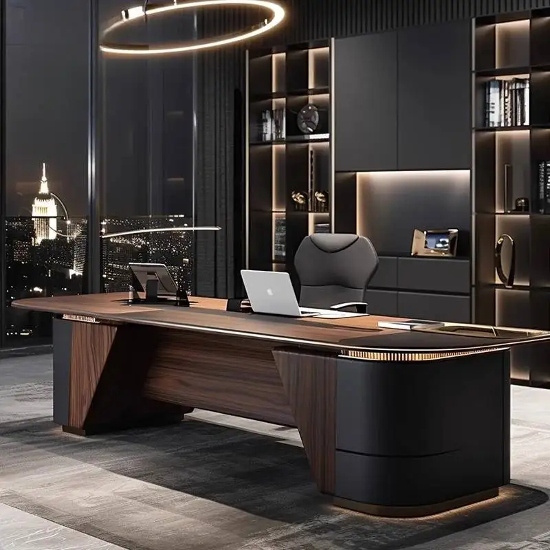 Brown Wood Executive Office Desk Designer Strong Luxury Modern Executive Office Desk Cheap Drawers Tisch Small Spaces Furniture