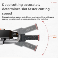 AT43-10Pcs Oscillating Saw Blades Multipurpose Curved-Edge Bi-Metal Multitool Blades Japanese Teeth Saw Blade