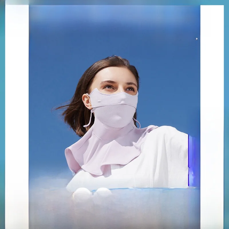 

Женская легкая солнцезащитная маска Banana Le: дышащая, без запотевания, для защиты шеи и лица, моющаяся, для активного отдыха, модная