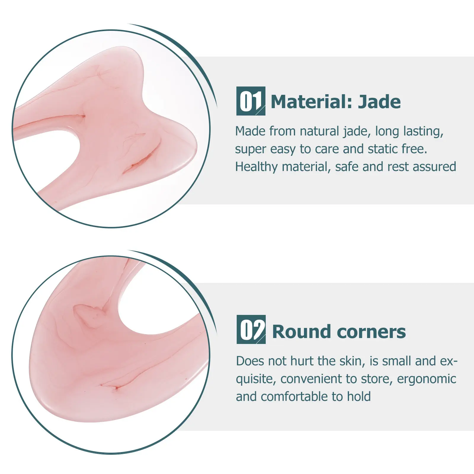 

Набор из 2 натуральных скребков для массажа тела, лица, шеи и спины, для снятия мышечного напряжения, массажный инструмент