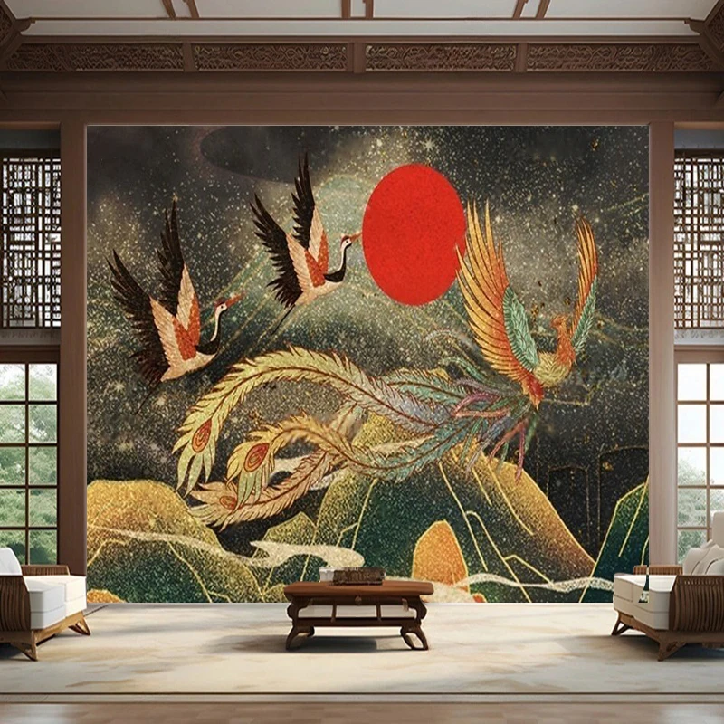 National Trend New Chinese-Style Classical Landscape Natural Scenery Rural Countryside Traditional Chinese Painting Background
