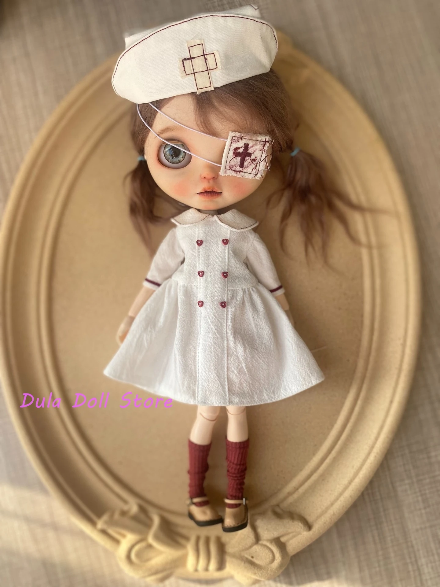 

Dula Doll Clothes Handmade nurse uniform for Blythe Landoudou Landazz Qbaby ob24 ob22 Azone Doll
