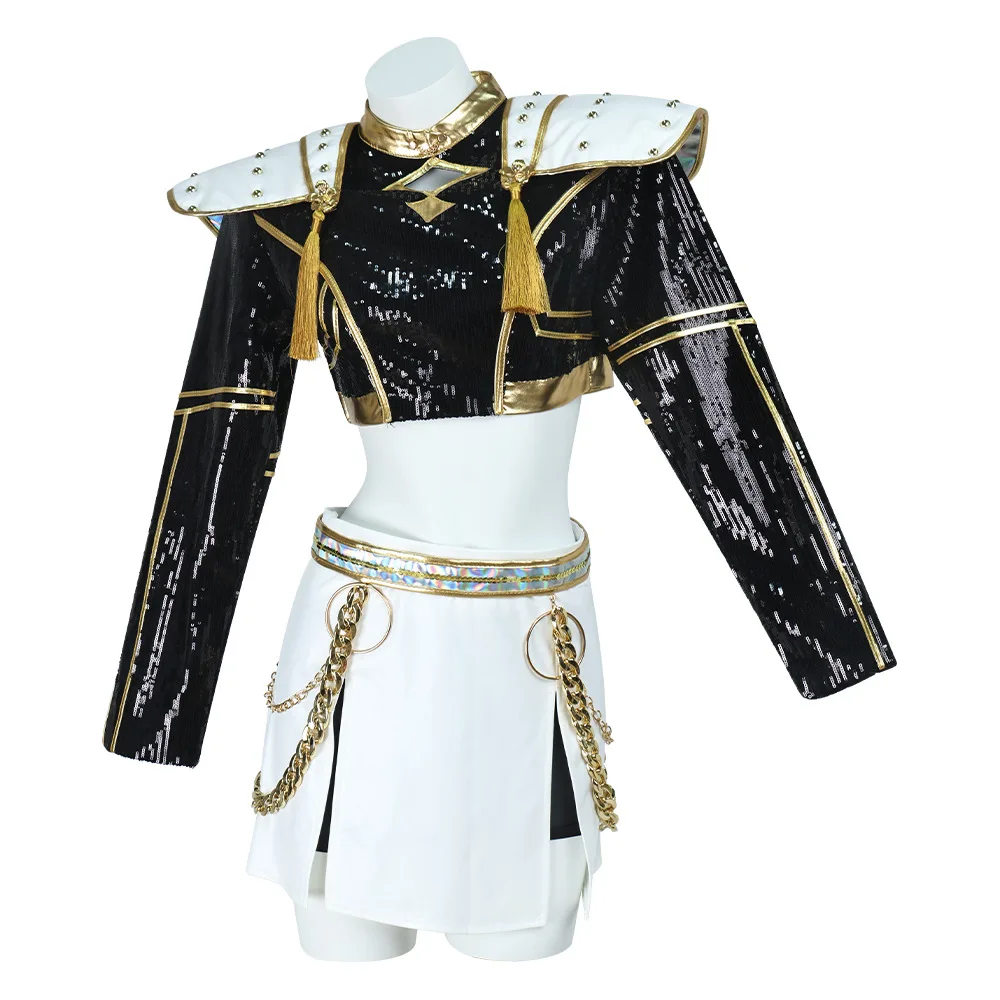 

Rumi Zoey Mira Cosplay Costume Jacket Skirt Black Stage Performance Uniform Halloween Christmas
