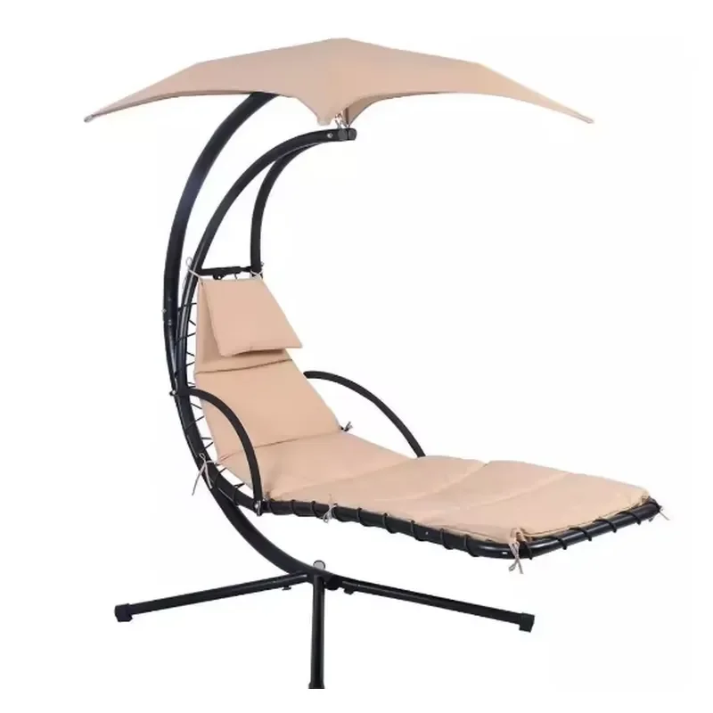 Modern Steel Floating Swing Chaise Hammock for Indoor Bedroom Living Room Outdoor Use Stylish Design Comfortable Relaxation