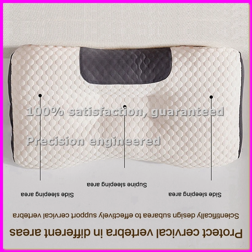 New Neck Pillow Help Sleep and Protect the Neck Cervical Orthopedic Household Soybean Fiber Massage SPA Pillow-AD23