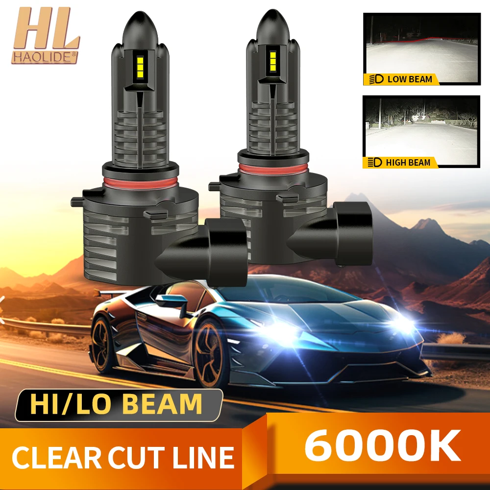 H4 H7 H11 9005 Fanless LED Car Headlight Bulb No Fan Silent LED Head Lamp IP68 6000K White Light For Car Headlamp off-road use