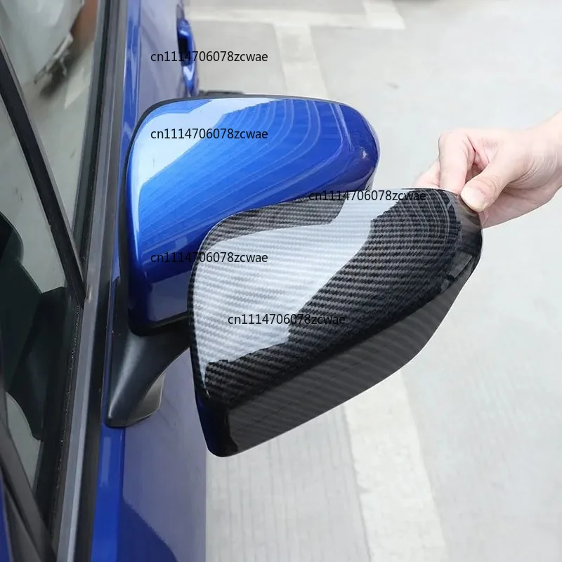 For Subaru WRX 2022-2024 ABS Carbon Fiber Car Side Door Mirror Cover Trim Cover Sticker Car Accessories